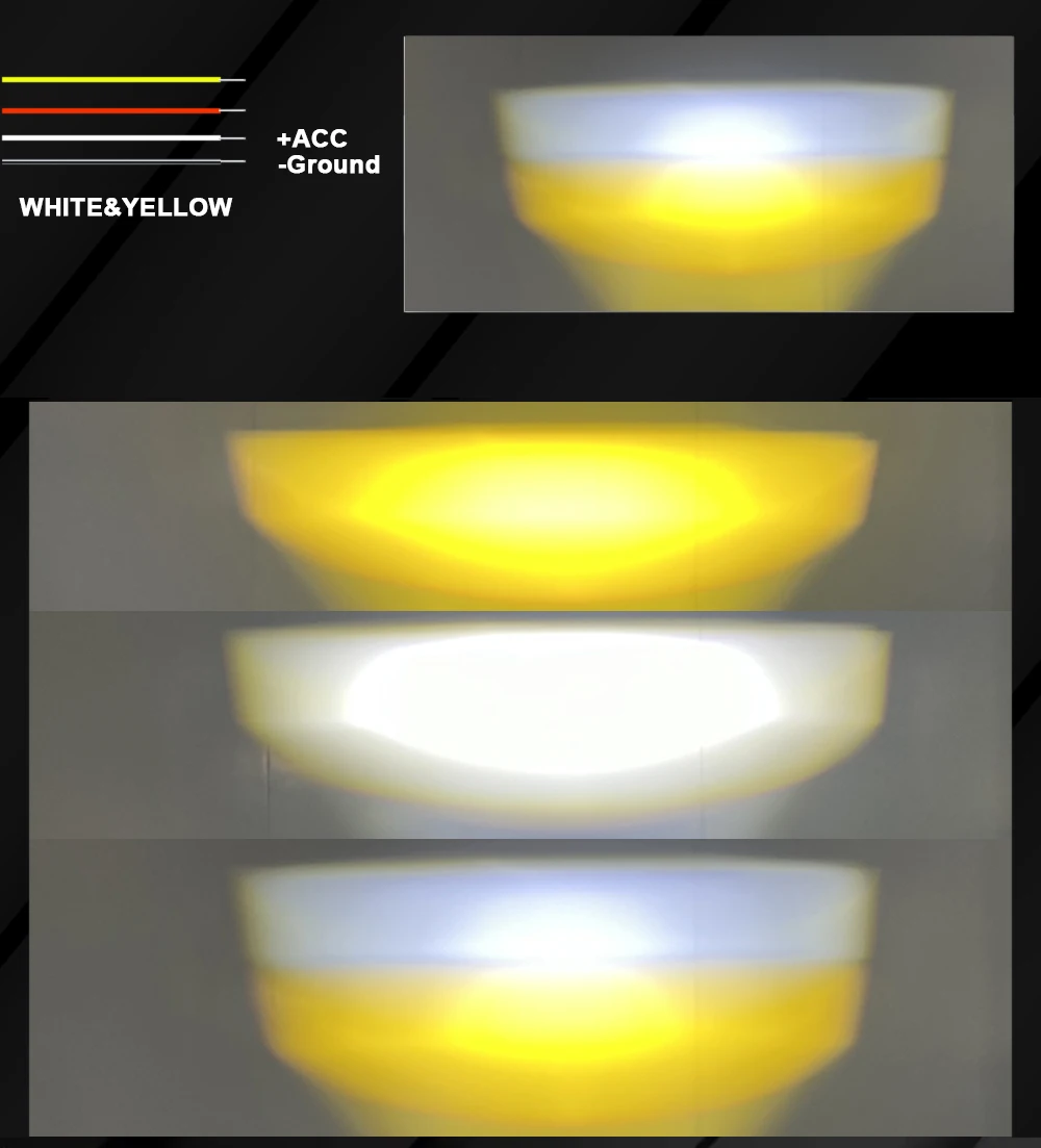 TECH-KING G02 Motorcycle parts 3 Colors All-In-One 90W Ip67 Waterproof Led Spotlight For Motorcycles Matrix Led Laser Spotlight