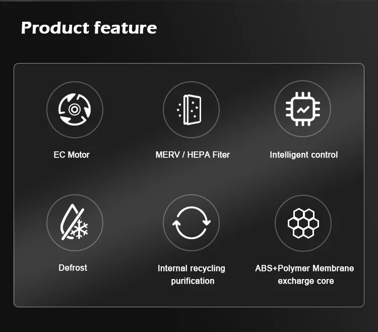 Air Handling Unit, ERV, HRV, Wall - detail 4