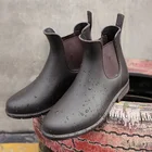Rain Boots PVC Gumboot Waterproof Shoes Women Ankle Rain Chelsea Rain Boots