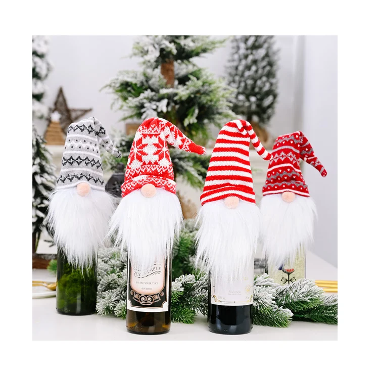 Christmas Wine Bottle Decorations