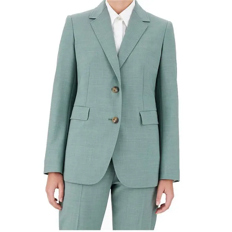 OEM Slim Fit Blazer for Women Ladies Office Suits Double Breasted Suit Hot Sale Fashion Clothing Pants Custom Cotton Customized