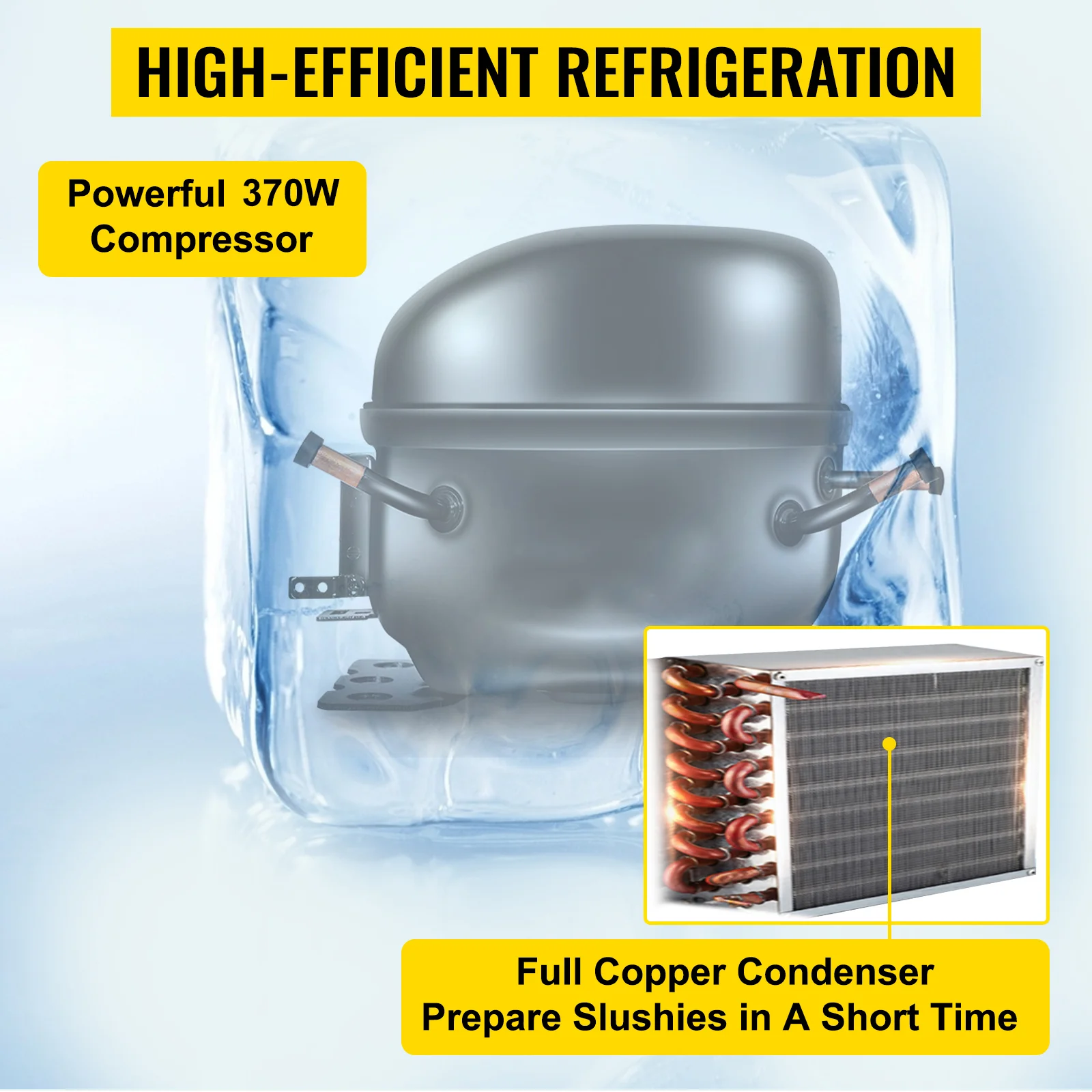 Commercial Stainless Steel 3L*2 370W Slush Machine New Style Beverage
