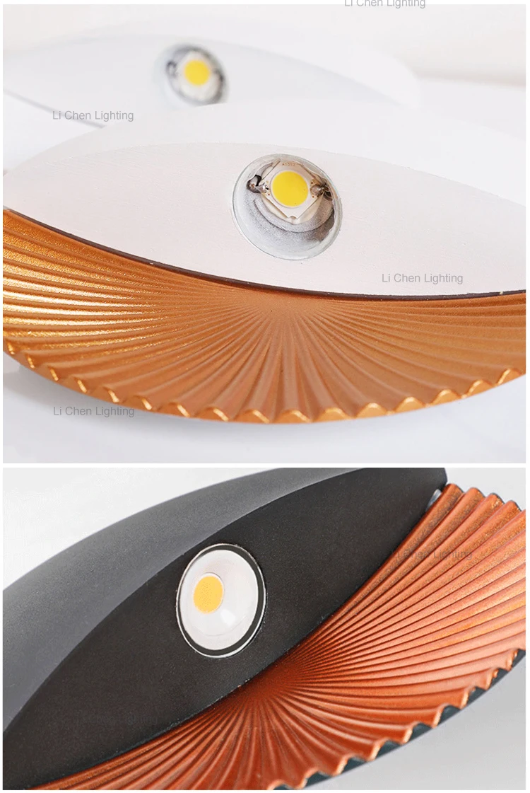 bd24 indoor round decorative modern wall mounted for home hotel bedside wall sconces led white and gold wall lighting-2