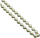 Glass Pearl Glass Bead Chain Jewellery Bijoux Rosary Linked Glass Pearl Bead Chain Strand Necklace