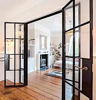 Alufront NFRC Luxury Modern Customizable Aluminum Double Swing Door Front Entry Security Pivot Anti-Theft