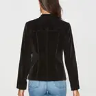 Leather Jacket Suede Women Leather Motocycle Jacket Lapel Black Suede Faux Leather Jacket