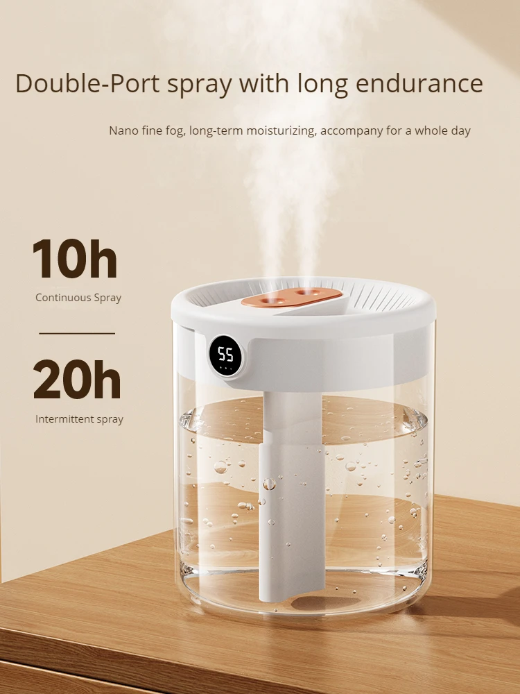 Delivery fast Factory 2000ml Cool Mist Home Humidifier 2l Big Double Spray Led Light Atomizer Diffuser Humidifier