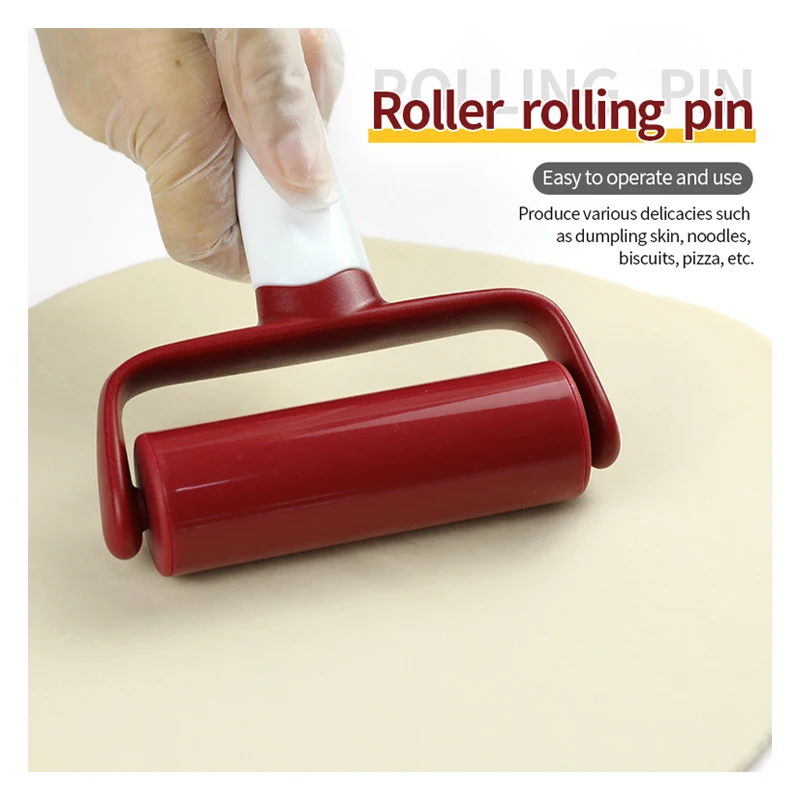 Plastic Rolling Pin Pizza Pie Dumpling Skin Roller with Handle Pressing Rod Noodle Stick Noodle Kitchen Tools