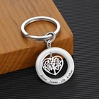 Key Personalized Key Rings Tree Of Life Key Chain Custom Names Stainless Steel Keychain