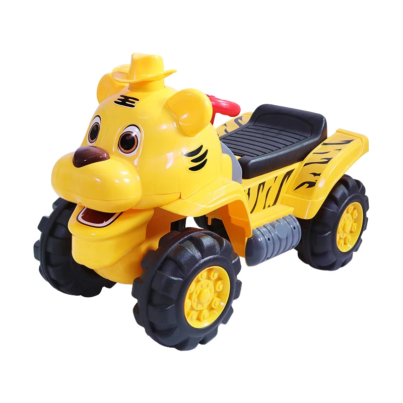 Freewheel toy tiger children manual ride on car for kids to drive with steering wheels