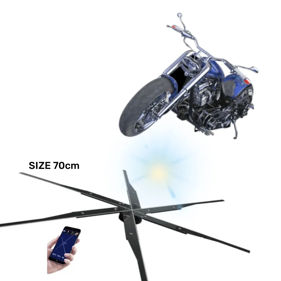 Mobile App Control 60cm Holographic Fan 3d Hologram Projector HD Good Advertising Animation Wall 3D Hologram Fan - Image 28