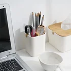 Customs Modern New Design Home Office Bamboo Brush Holder Cute Pen Holder Pencil Holder For Desk