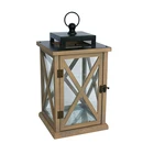 Garden Lantern Lanterns Metal European Style Home Garden Decor Wooden Lantern With Glass Sides And Metal Roofs