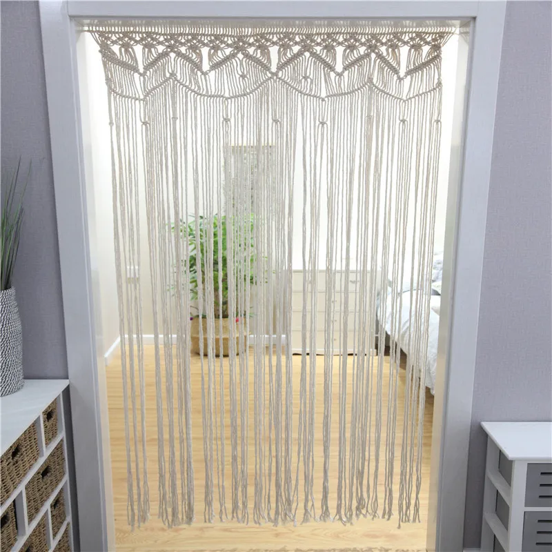 Handmade Backdrop Design Wedding Party Macrame Door Curtains for the Living Room