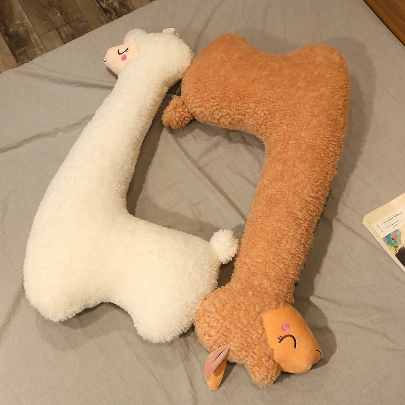 Hot Sale Oversized Alpaca Plush Toys Stuffed Long Animal Plush Pillow Cute Bed Sofa Snap Cushion stuffed animals Doll