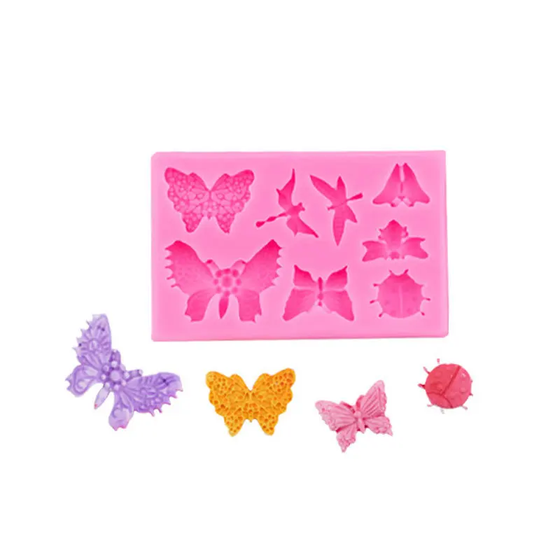 Wholesale Flower Butterfly Leaves Set Silicone Mold DIY Fondant Chocolate Dry Pace Cake Accessories Baking Decoration tools