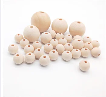 wholesale round natural wood beads 6mm 8mm 10mm 20mm 25mm 30mm ect