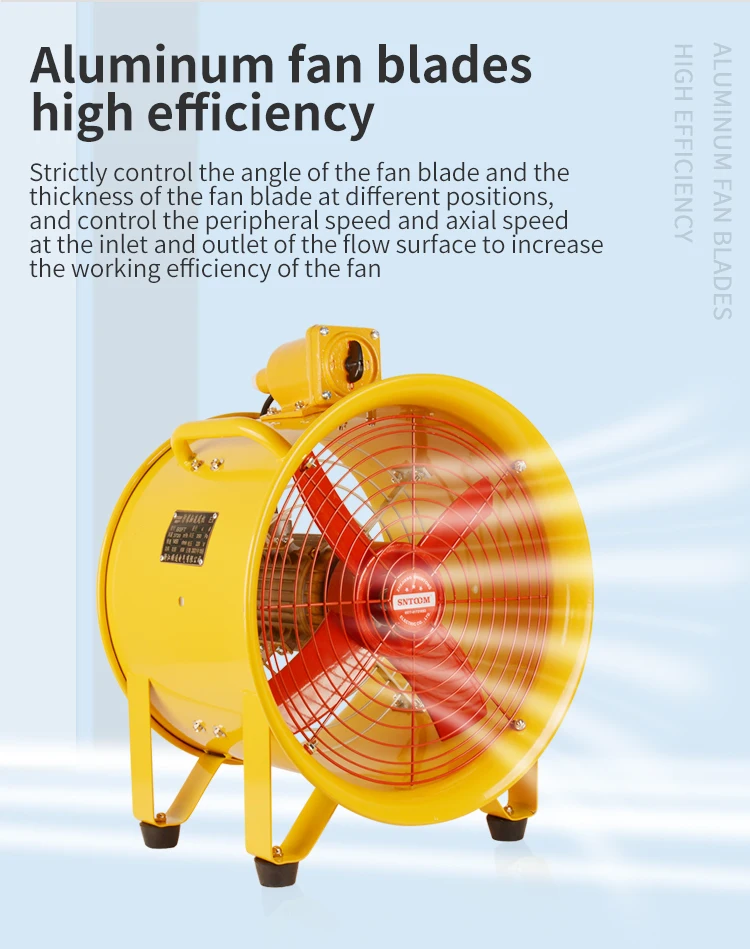 Duct Axial Exhaust Fan, 200/250/300/400/500mm, Portable - detail 8