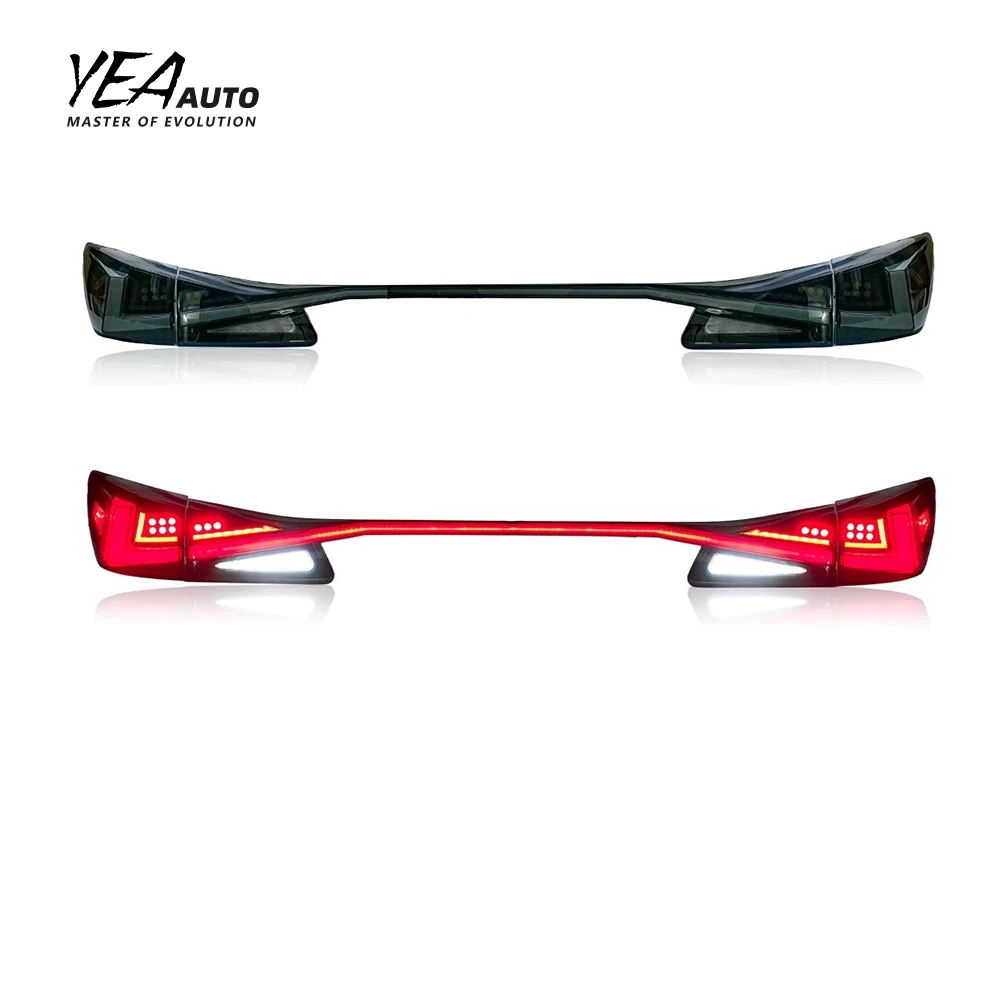 product upgrade full led through taillights taillamp for lexus is is250 is350 tail lights tail light with middle light 2006 2012-5