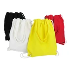 Cotton Canvas Custom Multicolor Shopping Tote Cotton Canvas Drawstring Backpack With Handle