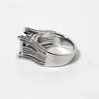 Star Zircon Zircon Hot Sale Star Fashion 3 Layers Luxury Filled Zircon Rose Gold Rings For Women
