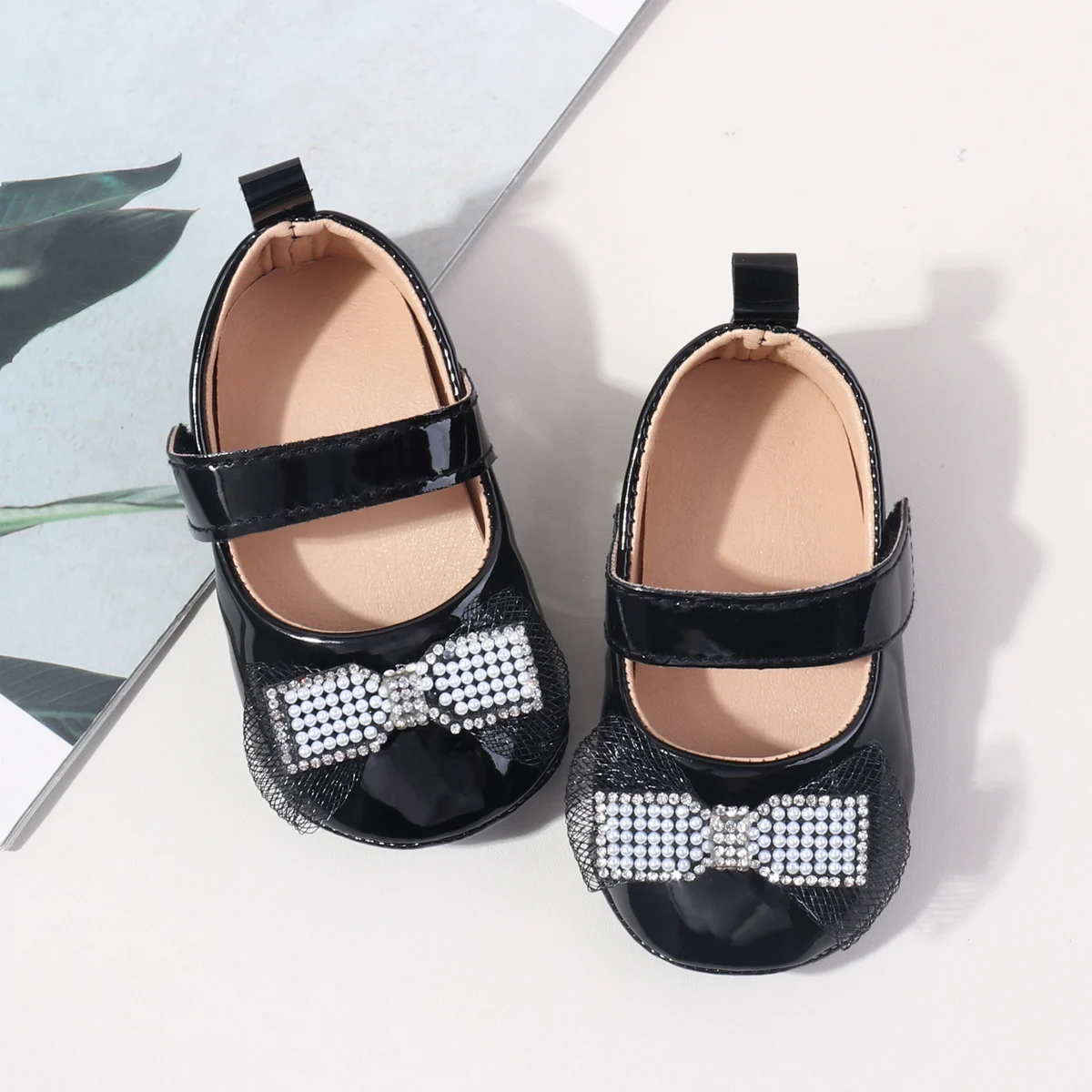 Beautiful Bling Design PU Leather Baby Infant Newborn Girl Princess Shoes 2025 supplier