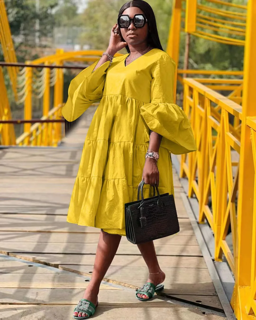 tu yellow gingham dress