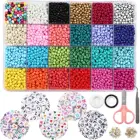 Beads Glass 7500 Pcs 4mm Multicolor DIY Beads Assorted Kit Letter Beads Glass Seed Beads For Jewelry Making