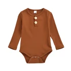 Clothing Newborn Baby Clothes Kids Clothing Natural Fabric Plain Solid Baby Romper