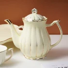 Amazon Hot Selling Tea Set 6 Cup With Tea Pot Luxury Ceramic Tea Pot Set Porcelain