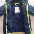 Boy's 2021 Autumn And Winter Boy's Hooded Coral Cashmere Zipper Shirt