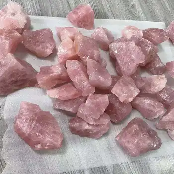 Wholesale chakra reiki natural raw rose quartz rough stone healing crystal for sale