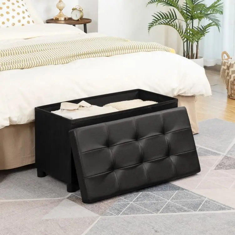 Wholesale Wooden mdf Hallway Storage Bench Flip Top Entryway Bench Storage Ottoman and Trunk with Padded Seat Chest for Bedroom