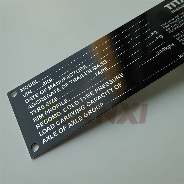 product custom laser engraved aluminum machine nameplate ss etching metal label etched stainless steel name plate-5
