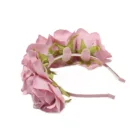Pink Pink Big Roses Metal Headband Weeding Party Hairband