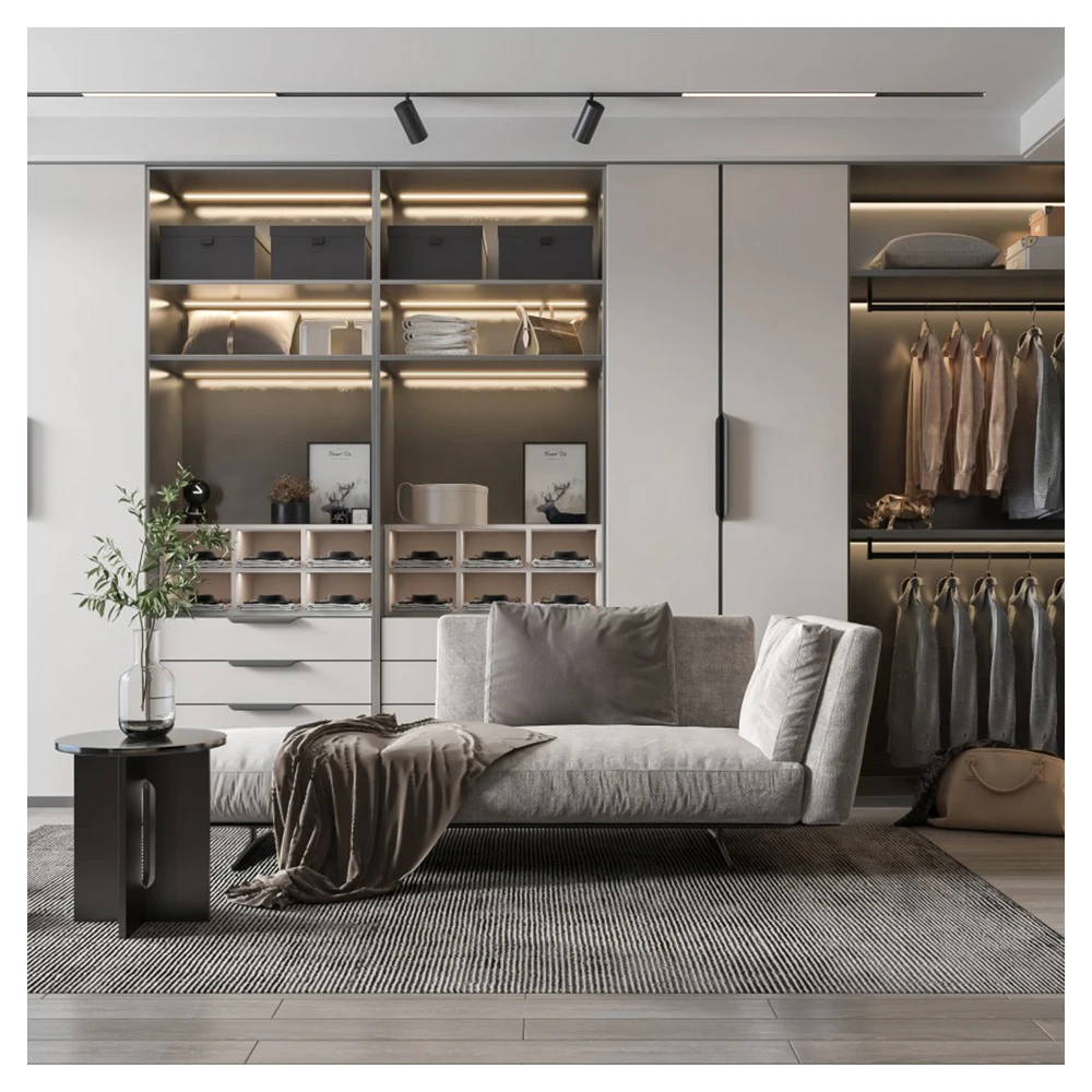 glass profile wardrobe large storage space wardrobe sliding wardrobe convertible