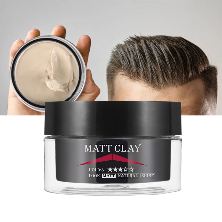  Men Hair Styling Organic Argan Oil Hard Matt Modelling Clay Hair  Edge Control - Buy Men Strong Hold Hair Fiber,Men's Hair Styling Products  Wax,Men Hair Wax Clay Product on 