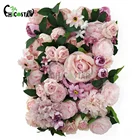 Decoration Flowers Decoration Wholesale Wedding Scene Decoration Silk Artificial Rose Flower Wall Panel
