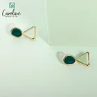 Rose Gold Earrings Fashion Rose Gold Jewelry Women Korean Custom Geometric Stainless Steel Earrings