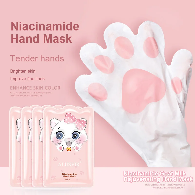 Wholesale Natural Organic Goat Milk Peeling Gloves Hand Mask For Moisturizing Whitening Exfoliating Repairing