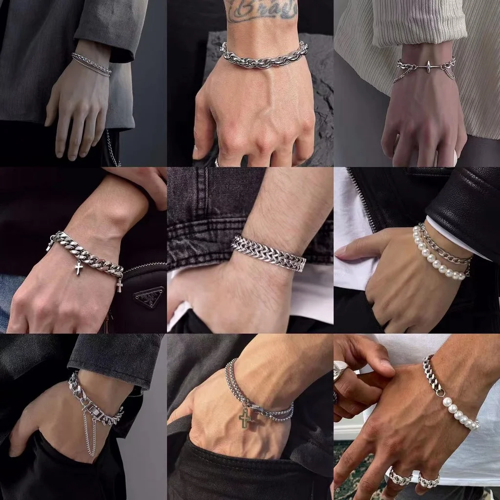 Gothic Finger Claw Rings & Bracelet Set - Black Punk Lace Bangle, Hollow Tip Nail Rings For Women