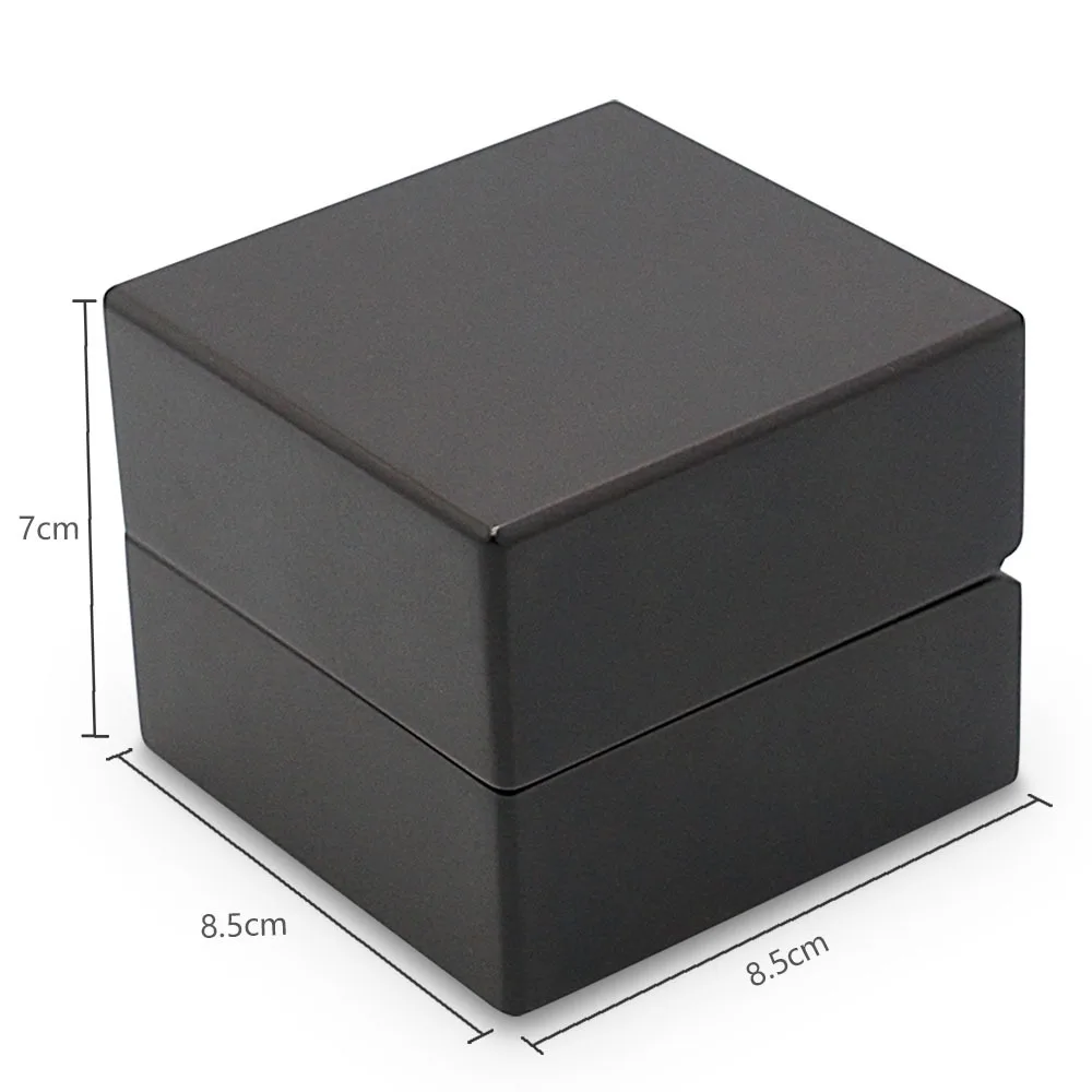 Ring Box Ring Jewelry Packaging Box with Logo Tongxing Wholesale Custom Luxurious Wooden Black Wood Jewelry Package Square Shape
