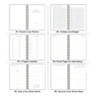 Personalized A5 208 Pages PU Leather Softcover Spiral Pocket Agenda Daily Planenr With Stickers