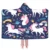 Factory direct Custom design Hot sale digital print unicorn wearable Fleece hooded blanket for kids