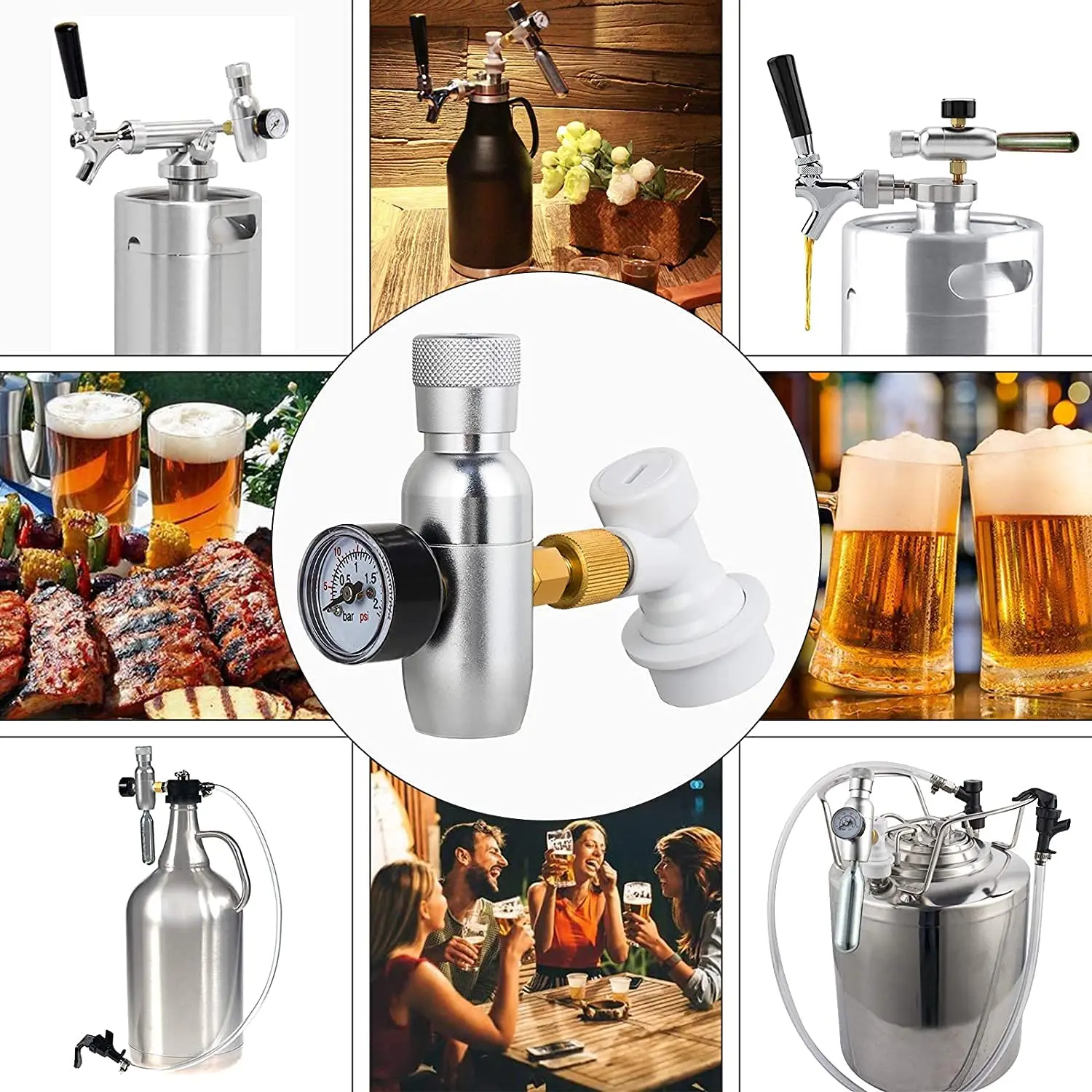 product mini keg co2 dispenser with 0 60 psi pressure regulated soda gauge convenient 0 60 psi pressure regulator for soda-11