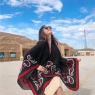 Scarf Tassel Scarf Shawl Autumn And Winter Knitted Cloak Jacket With Sleeves And Double-sided Cloak