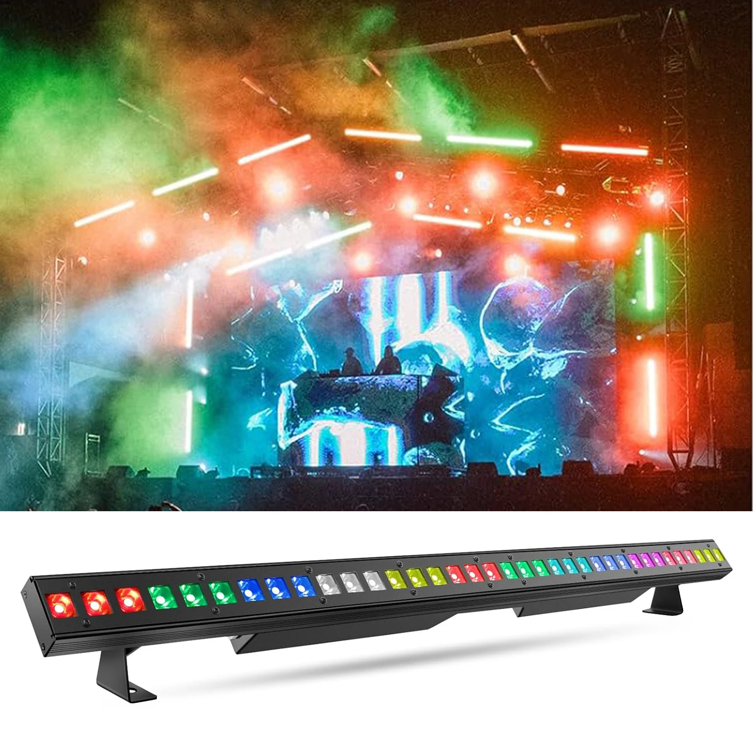 120W RGBW LED Washer Light Bar DMX Stage Light Wedding Church DJ Live Events LED Beam Lamp Atmosphere Light
