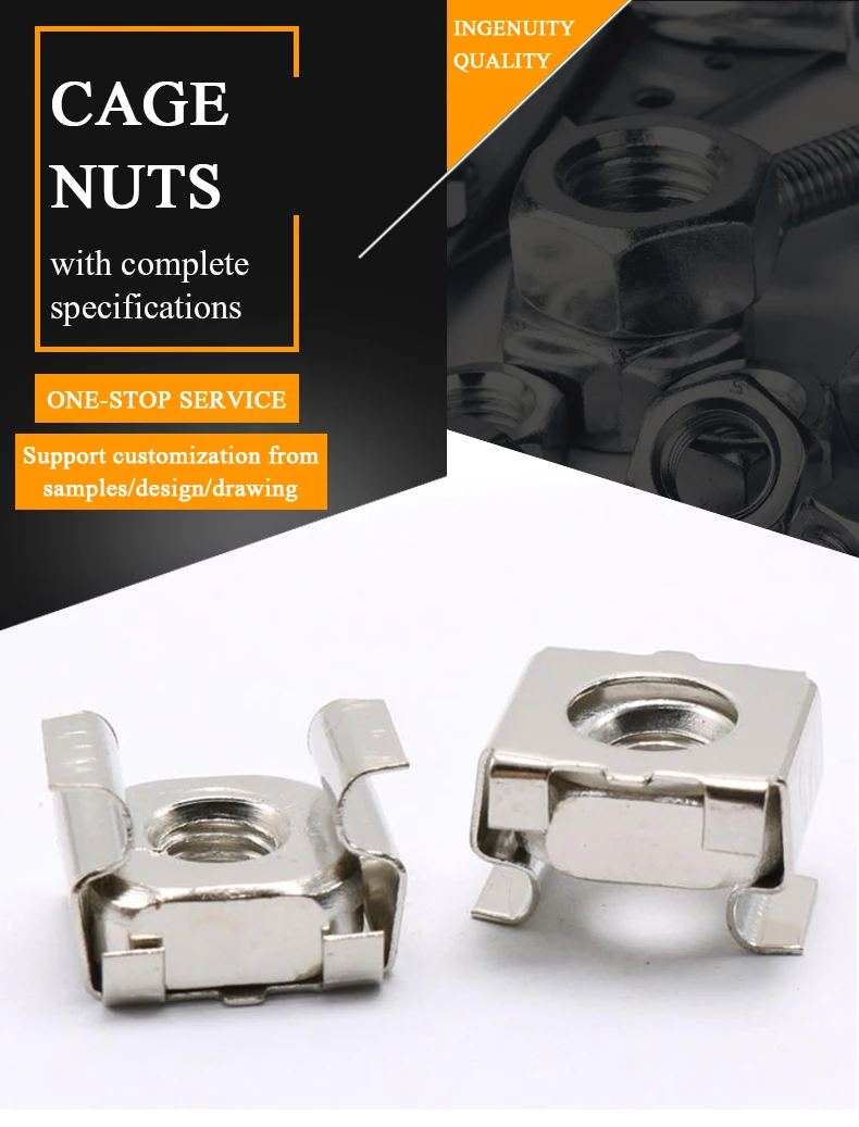 Din Standard For Cage Nut Zinc Plated Carbon Steel Square Weld Lock