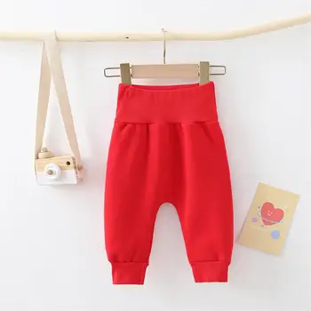 2022 new design of the new organic boutique children's clothes baby red pants factory wholesale Europe and the United States