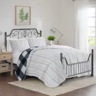 Bed White US Stock Metal Platform Bed Frame White Daybed Metal Platform Queen Bed
